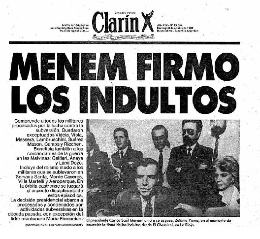 NI PERDÓN NI OLVIDO. Organismos de Derechos Humanos recordaron los indultos que Menem dio a genocidas.